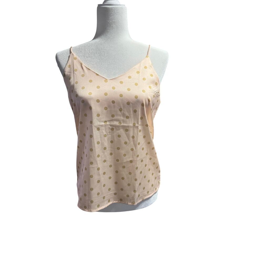 MAPLE Peach with Bronze Polka Dots Camisole in Sz Medium